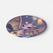 Fantasy Cute Kawaii baby dragon Papieren Bordje (Gekanteld)