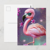 Fantasy Cute Kawaii baby flamingo Briefkaart (Voorkant / Achterkant)