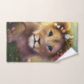 Fantasy Cute Kawaii baby lion cub Bad Handdoek (Handdoek)