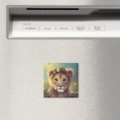 Fantasy Cute Kawaii baby lion cub Magneet (Insitu (Vaatwasser))