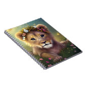 Fantasy Cute Kawaii baby lion cub Notitieboek (Rechterzijde)