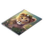 Fantasy Cute Kawaii baby lion cub Notitieboek (Linkerzijde)