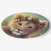 Fantasy Cute Kawaii baby lion cub Papieren Bordje (Gekanteld)