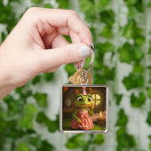 Fantasy Cute Kikker Meisje Feest Sleutelhanger (Hand)
