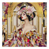 Fantasy Cute Lady Art Deco Perfect Poster (Voorkant)