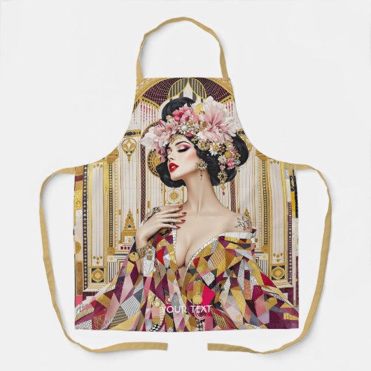 Fantasy Cute Lady Art Deco Schort (Voorkant)