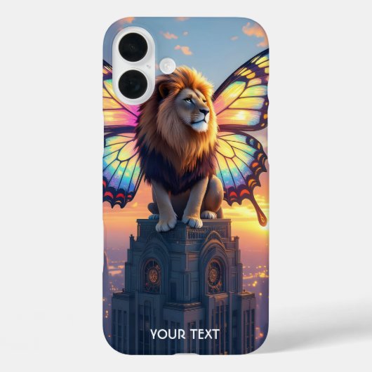 Fantasy Cute Leeuw Vlindervleugels Case-Mate iPhone Case (Achterkant)