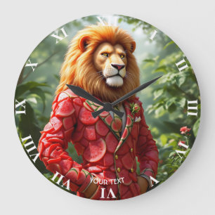 Fantasy Cute Leeuw Watermeloen Pak Grote Klok