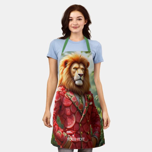 Fantasy Cute Leeuw Watermeloen Pak Schort (Gedragen)