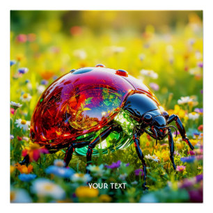 Fantasy Cute Lieveboompje Gepolijst Glas Perfect Poster