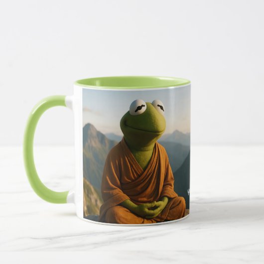 Fantasy Cute Monk Frog Bergen Mok (Links)