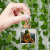 Fantasy Cute Monk Frog Bergen Sleutelhanger (Hand)