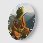 Fantasy Cute Monk Frog Mountains Grote Klok (Hoek)