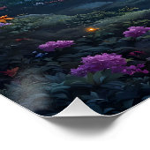 Fantasy Cute Moon Deer Night Perfect Poster (Hoek)