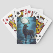 Fantasy Cute Moon Deer Night Pokerkaarten (Achterkant)