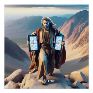 Fantasy Cute Moses Ten Commandments Perfect Poster