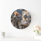 Fantasy Cute Mouse Painting Mouse Grote Klok (Huis)