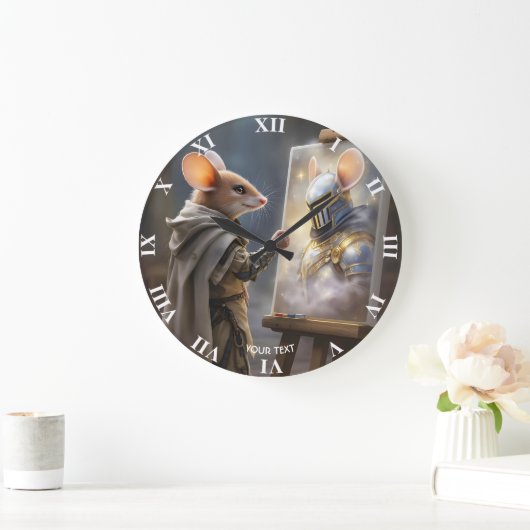 Fantasy Cute Mouse Painting Mouse Grote Klok (Huis)