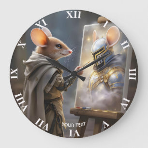 Fantasy Cute Muis Schilderen Muis Grote Klok
