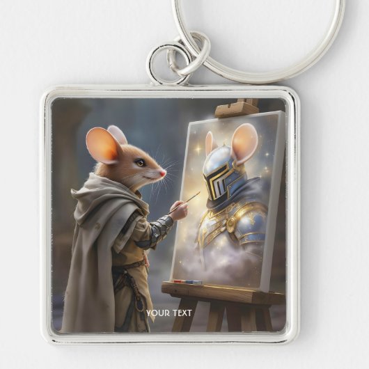 Fantasy Cute Muis Schilderen Muis Sleutelhanger (Voorkant)