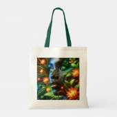 Fantasy Cute Orange Green Girl  Tote Bag (Achterkant)