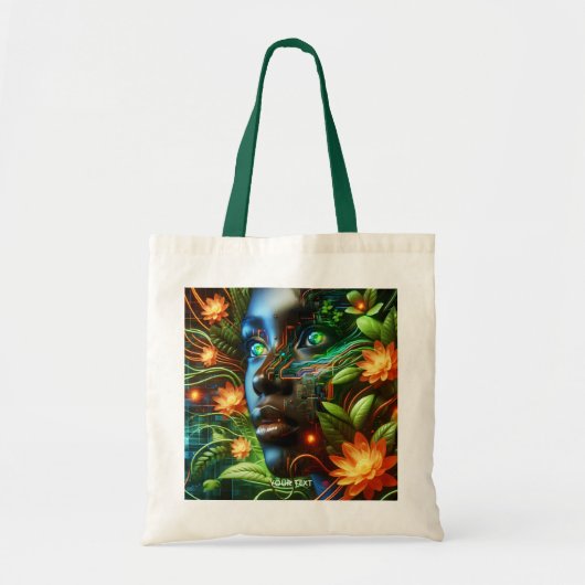 Fantasy Cute Orange Green Girl  Tote Bag (Voorkant)