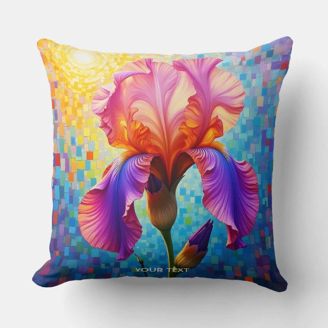 Fantasy Cute  Orange Pink Flower Kussen (Voorkant)
