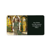 Fantasy Cute Otter Art Deco Etiket (Voorkant)