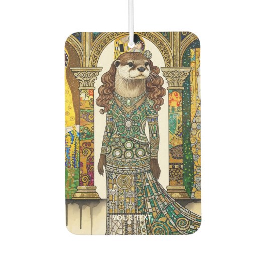 Fantasy Cute Otter Art Deco Luchtverfrisser (Voorkant)