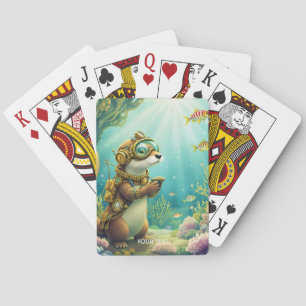 Fantasy Cute Otter Steampunk Pak Pokerkaarten
