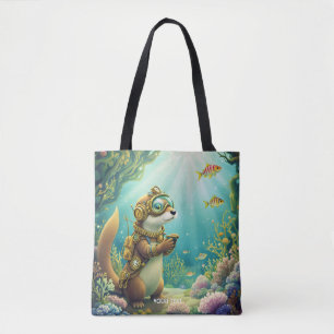 Fantasy Cute Otter Steampunk Pak Tote Bag