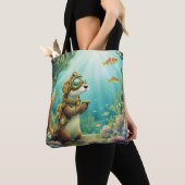 Fantasy Cute Otter Steampunk Pak Tote Bag (Dichtbij)