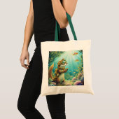 Fantasy Cute Otter Steampunk Pak Tote Bag (Voorkant (product))