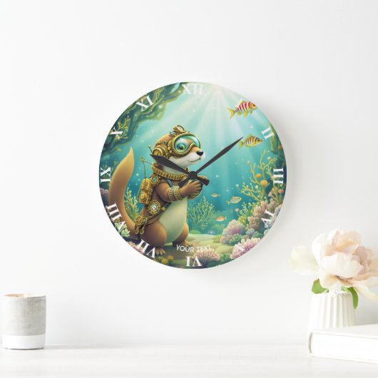 Fantasy Cute Otter Steampunk Suit Grote Klok (Huis)