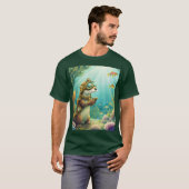 Fantasy Cute Otter Steampunk Suit T-shirt (Voorkant volledig)