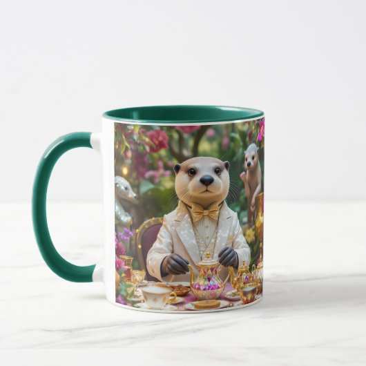 Fantasy Cute Otter Theepartij Mok (Links)