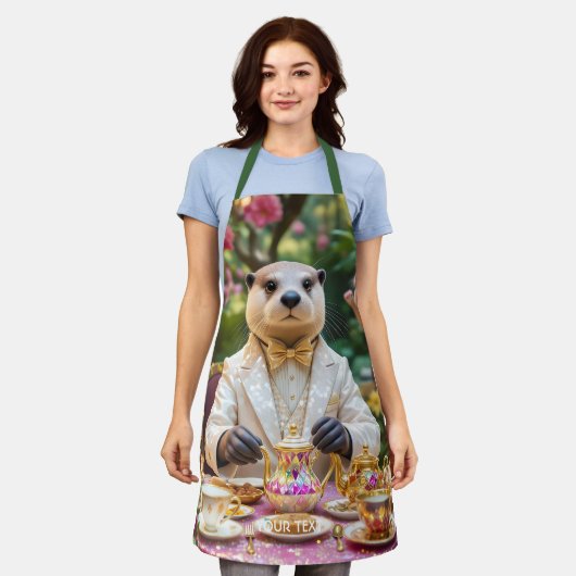 Fantasy Cute Otter Theepartij Schort (Gedragen)