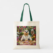 Fantasy Cute Otter Theepartij Tote Bag (Achterkant)