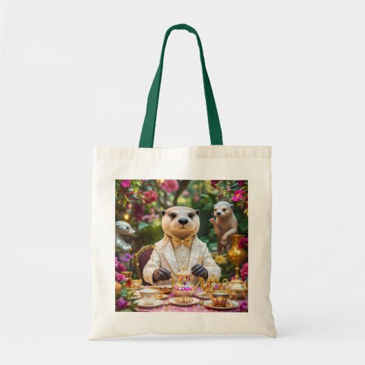 Fantasy Cute Otter Theepartij Tote Bag (Voorkant)