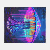 Fantasy Cute Paddenstoel Surrealistisch Woud Fleece Deken (Voorkant (Horizontaal))