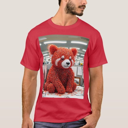 Fantasy Cute Paper Clip Bear T-shirt (Voorkant)