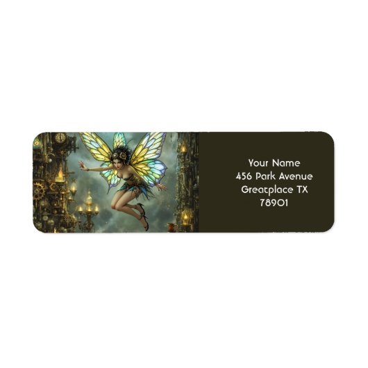 Fantasy Cute Pixie Butterfly Wings Etiket (Voorkant)