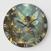Fantasy Cute Pixie Vlindervleugels Grote Klok (Voorkant)