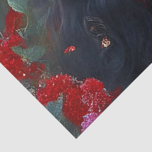 Fantasy Cute Red Fairy Princess Decoupage Tissuepapier (Detail)