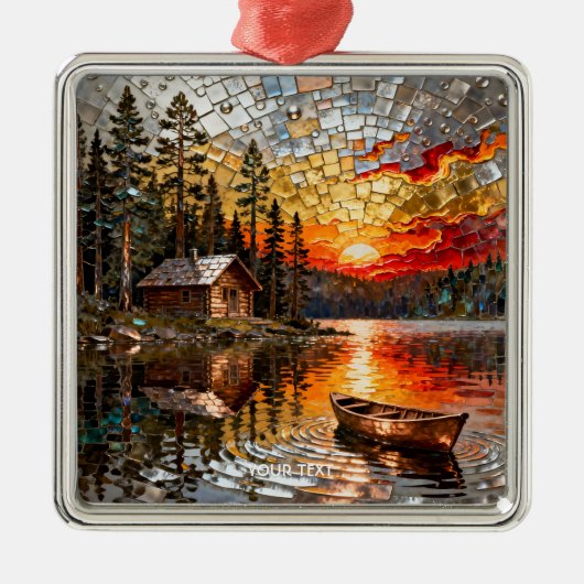 Fantasy Cute Reliëf Metaal Landschap Metalen Ornament (Voorkant)