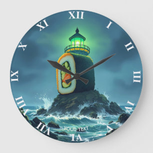 Fantasy Cute Reuzen Sushi Vuurtoren Grote Klok