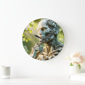 Fantasy Cute Robot Face Sculpture Grote Klok (Huis)