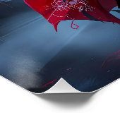 Fantasy Cute Samurai Red Panda Perfect Poster (Hoek)