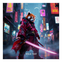 Fantasy Cute Samurai Rode Panda