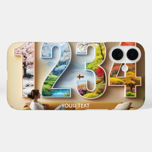 Fantasy Cute Seizoen Vier Nummers Case-Mate iPhone Case (Achterkant (horizontaal))